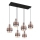 Globo - Lustre suspenso por cabo 6xE27/60W/230V castanho