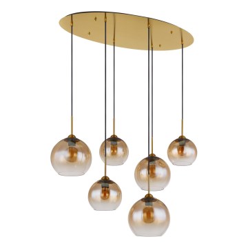 Globo - Lustre suspenso por cabo 6xE27/60W/230V latão
