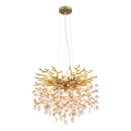 Globo - Lustre suspenso por cabo 8xE14/40W/230V dourado