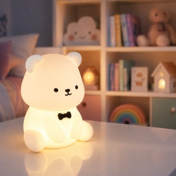 Globo - Luz noturna infantil recarregável LED RGBW regulável LED/1W/5V 1200 mAh urso