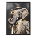 Globo - Quadro decorativo iluminado LED recarregável LED/5W/5V 72x52 cm 1000 mAh elefante