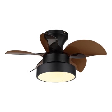 Globo - Ventilador de tecto LED dimerizável LED/22W/230V 3000/4500/6000K castanho + controlo remoto