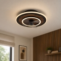 Globo - Ventilador de tecto LED dimerizável LED/36W/230V 2700-6000K preto + controlo remoto