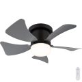 Globo - Ventilador de teto LED regulável LED/10W/230V 3000-6500K cinza + controlo remoto