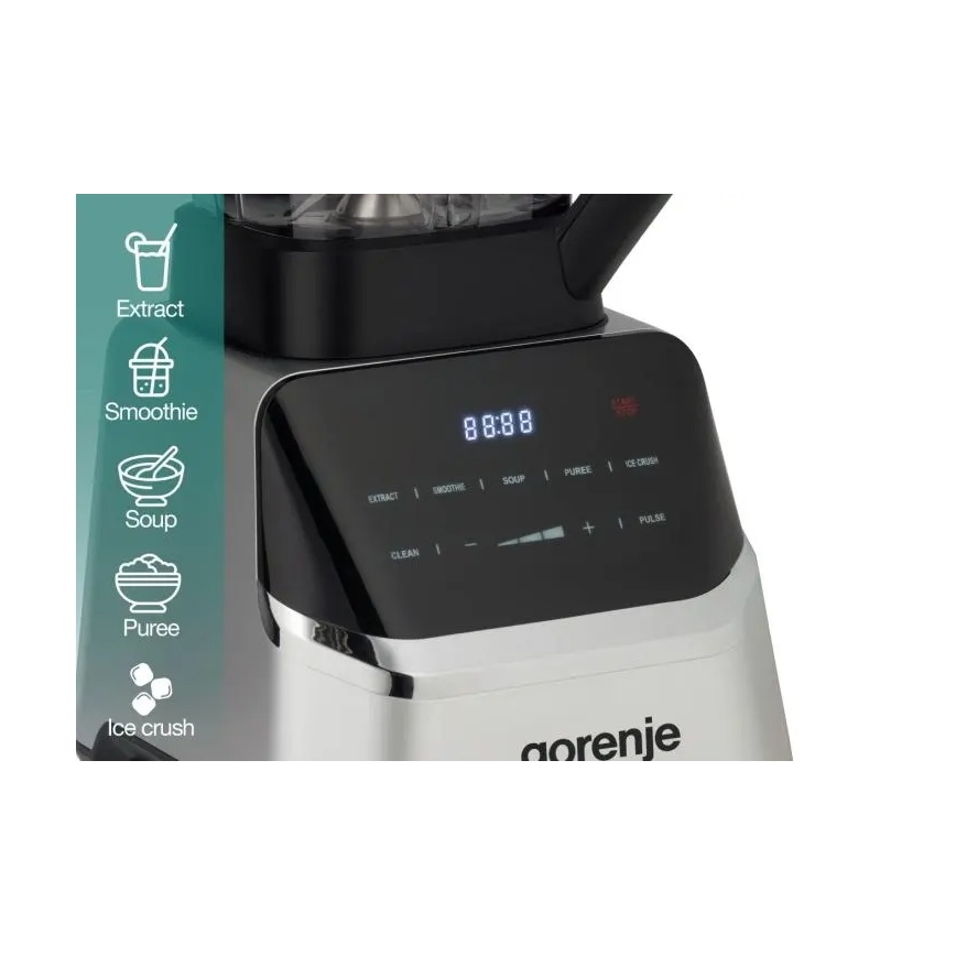 GORENJE BP1500DE - Liquidificador de bancada 2 l 1500W/230V aço inoxidável/preto