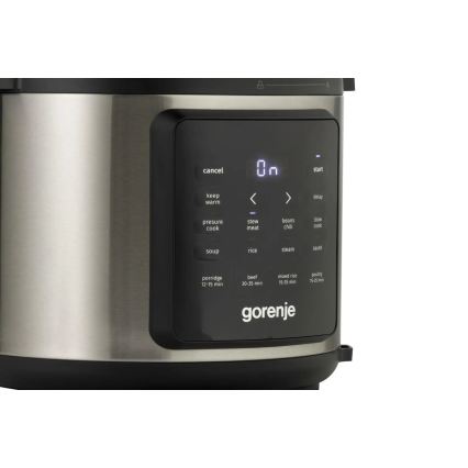 GORENJE GMC6SBK - Panela elétrica multifunções 6 L 8 em 1 1000 W/230 V inox