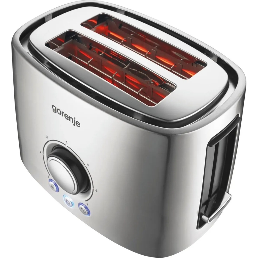 GORENJE T1000E - Torradeira para 2 fatias com grelha, 1000W/230V, inox