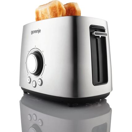 GORENJE T1000E - Torradeira para 2 fatias com grelha, 1000W/230V, inox
