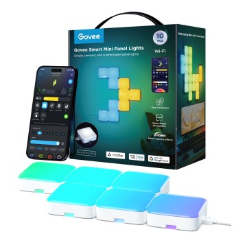 Govee - 10x Painel mini RGBIC inteligente Wi-Fi