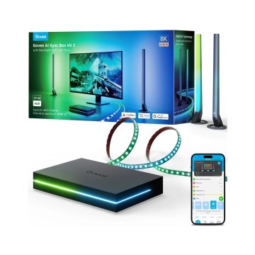Govee - AI Sync Box Kit 2 kit inteligente de iluminação para PC 27-34