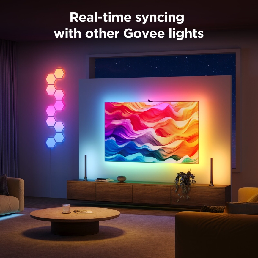 Govee - Backlight 3S Netflix TV 55-65 SMART LED retroiluminação RGBICW Wi-Fi + comando