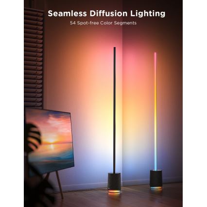 Govee - Candeeiro de chão LED com regulação e colunas Pro RGBICWW 2200-6500K Wi-Fi + comando