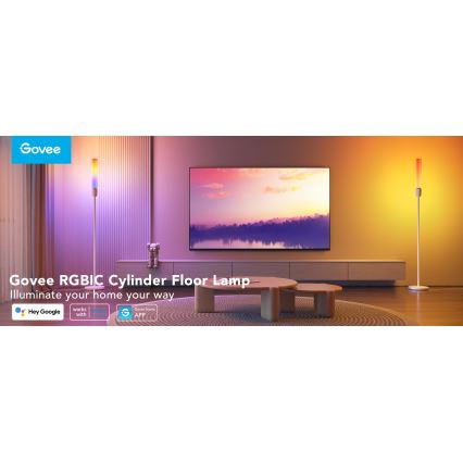 Govee - Candeeiro de chão LED com regulação CYLINDER SMART RGBICWW 2200-6500K