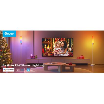 Govee - Candeeiro de chão LED com regulação CYLINDER SMART RGBICWW 2200-6500K