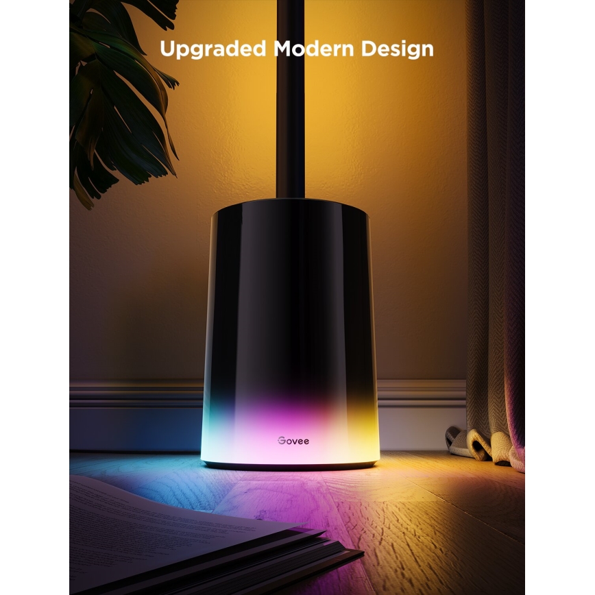 Govee - Candeeiro de chão LED com regulação Smart MATTER LED RGBICWW 2200-6500K Wi-Fi + comando