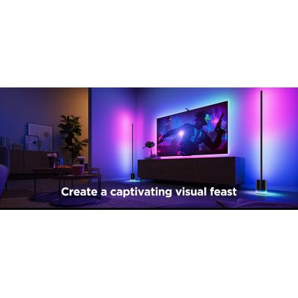 Govee - Candeeiro de chão LED com regulação Smart MATTER LED RGBICWW 2200-6500K Wi-Fi + comando