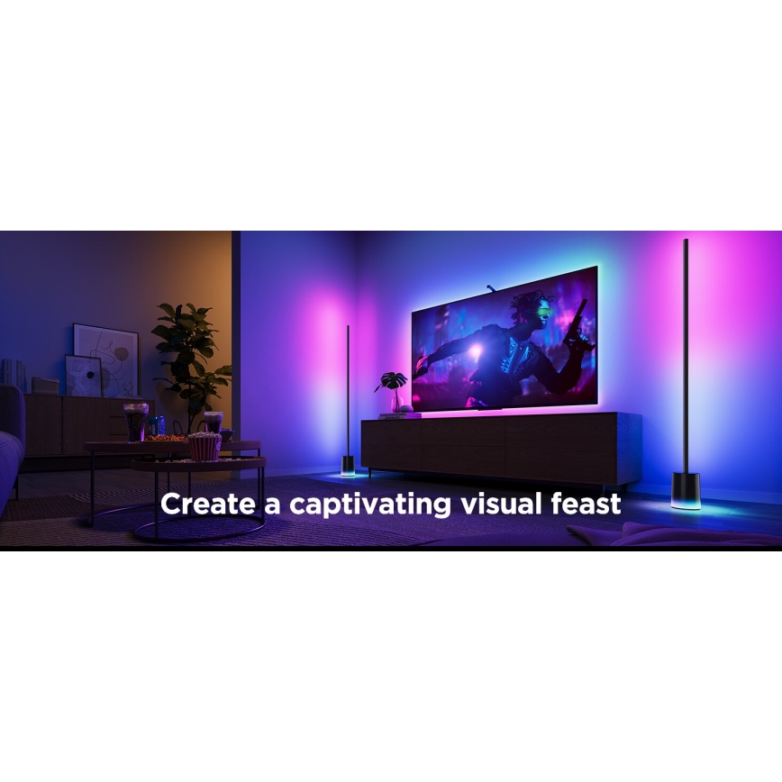 Govee - Candeeiro de chão LED com regulação Smart MATTER LED RGBICWW 2200-6500K Wi-Fi + comando