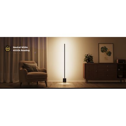 Govee - Candeeiro de chão LED com regulação Smart MATTER LED RGBICWW 2200-6500K Wi-Fi + comando