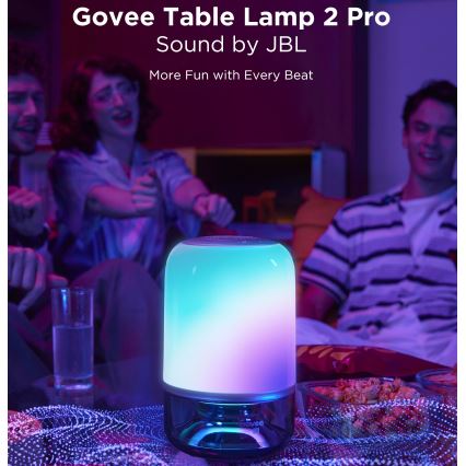 Govee - Candeeiro de mesa LED RGBW regulável com altifalante LED/36W/12V Wi‑Fi