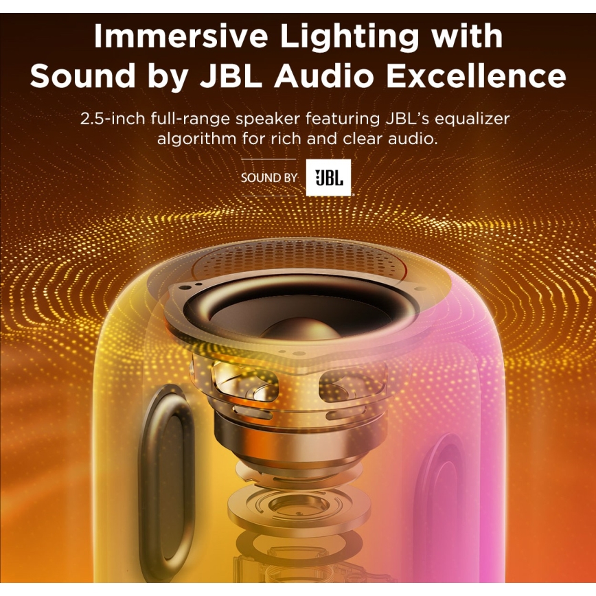 Govee - Candeeiro de mesa LED RGBW regulável com altifalante LED/36W/12V Wi‑Fi