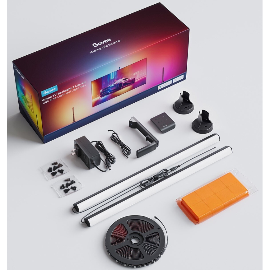 Govee - CONJUNTO 2x Backlight TV 55-65 SMART LED retroiluminação RGBICW Wi-Fi