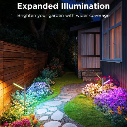 Govee- CONJUNTO 2x Lâmpadas de exterior LED RGBICWW regulável LED/36W/230V IP66 2700-6500K Wi-Fi