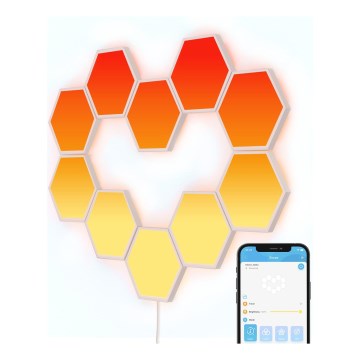 Govee - CONJUNTO de 10 painéis LED RGB reguláveis LED/36W/230V Wi-Fi