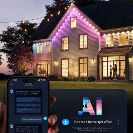 Govee - Cordão de spots LED RGBIC 30 m, Wi‑Fi, Matter, IP67