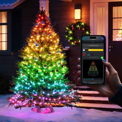 Govee - Corrente de Natal LED RGBICW para exterior 2700-6500K 20m Wi-Fi Matter IP66