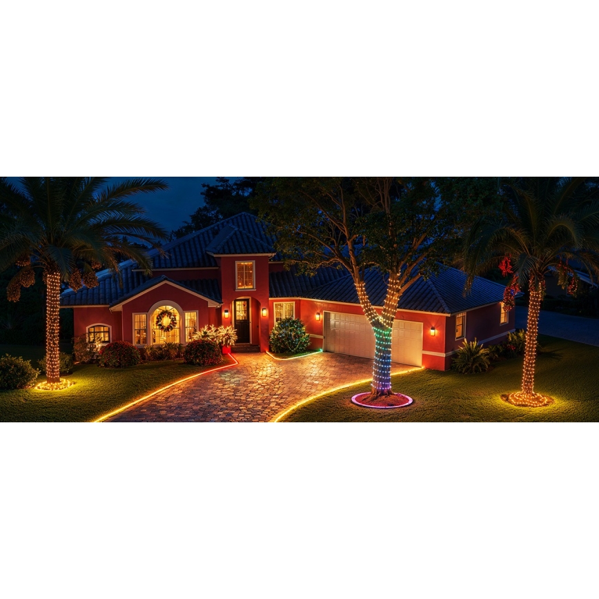 Govee - Corrente de Natal LED RGBICW para exterior 2700-6500K 20m Wi-Fi Matter IP66