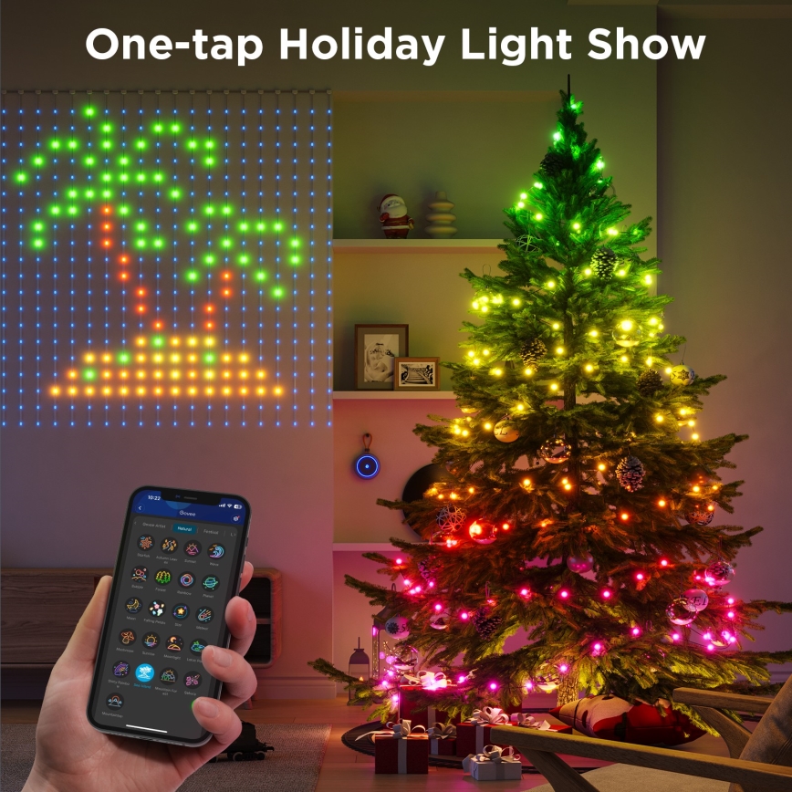 Govee - Corrente decorativa LED RGB regulável LED/15W/230V IP65 Wi-Fi