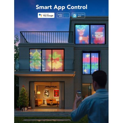 Govee - Cortina luminosa RGBIC 520 LED 1,5x2m Wi-Fi IP65