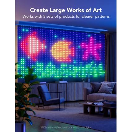 Govee - Cortina luminosa RGBIC 520 LED 1,5x2m Wi-Fi IP65