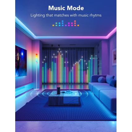 Govee - Cortina luminosa RGBIC 520 LED 1,5x2m Wi-Fi IP65