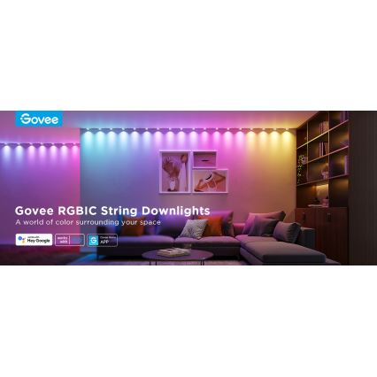 Govee - Downlights de cordas LED RGBIC 5m Wi-Fi