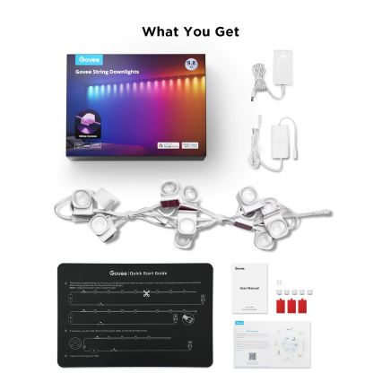 Govee - Downlights de cordas LED RGBIC 5m Wi-Fi