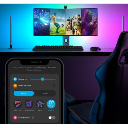 Govee - Dreamview G1 Smart LED RGBIC monitor iluminação 27-34 Wi-Fi