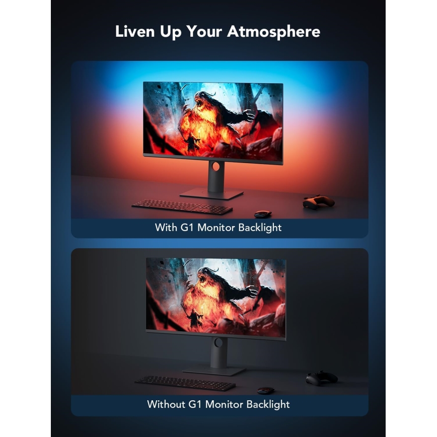 Govee - Dreamview G1 Smart LED RGBIC monitor iluminação 27-34 Wi-Fi