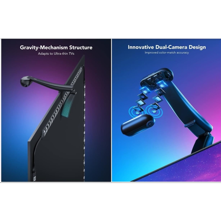 Govee - DreamView T2 DUAL TV 55-65 SMART LED retroiluminação RGBIC Wi-Fi + controlo remoto