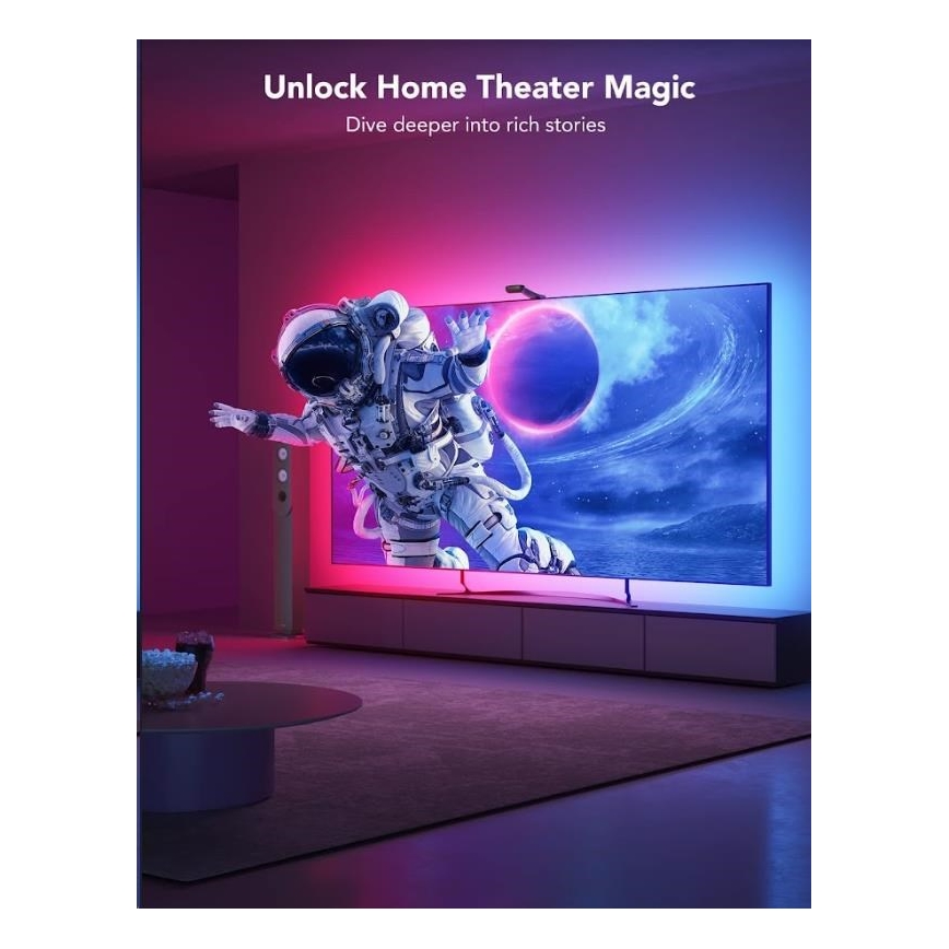 Govee - DreamView T2 DUAL TV 55-65 SMART LED retroiluminação RGBIC Wi-Fi + controlo remoto