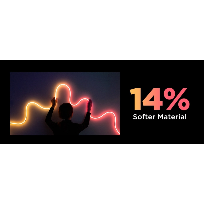 Govee - Fita LED dobrável Neon 2 MATTER 5m RGBIC Wi-Fi IP67