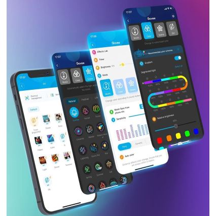 Govee - Fita LED RGBIC dobrável Neon SMART 2m Wi-Fi IP67