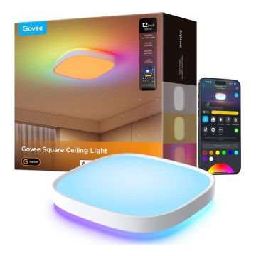 Govee - Iluminação de teto LED RGBIC com regulação LED/24W/230V 2700-6500K Wi-Fi 30x30 cm