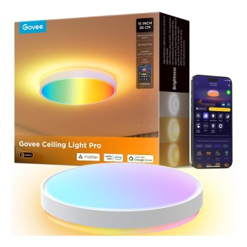 Govee - Iluminação de teto LED RGBIC com regulação LED/49W/230V 2700-6500K Wi-Fi diâmetro 38 cm