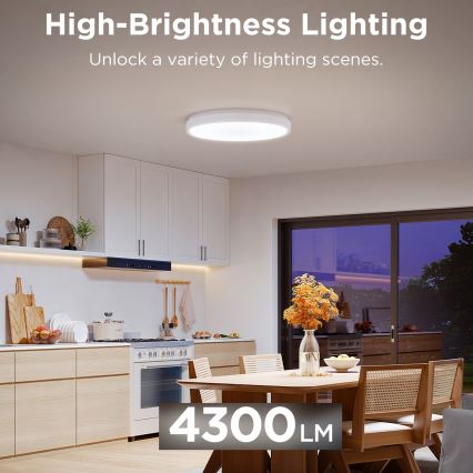 Govee - Iluminação de teto LED RGBIC com regulação LED/49W/230V 2700-6500K Wi-Fi diâmetro 38 cm