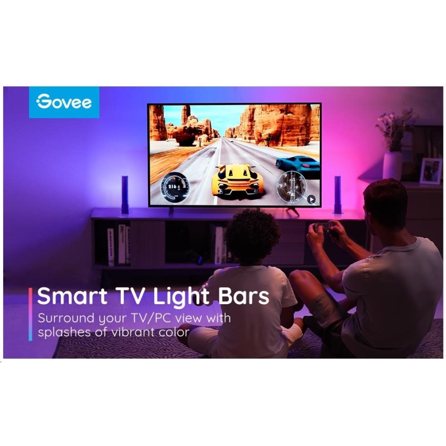 Govee - CONJUNTO 2x Flow Plus SMART LED para TV e Jogos - RGBICWW Wi-Fi