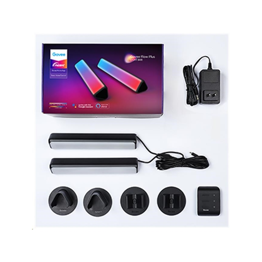 Govee - CONJUNTO 2x Flow Plus SMART LED para TV e Jogos - RGBICWW Wi-Fi