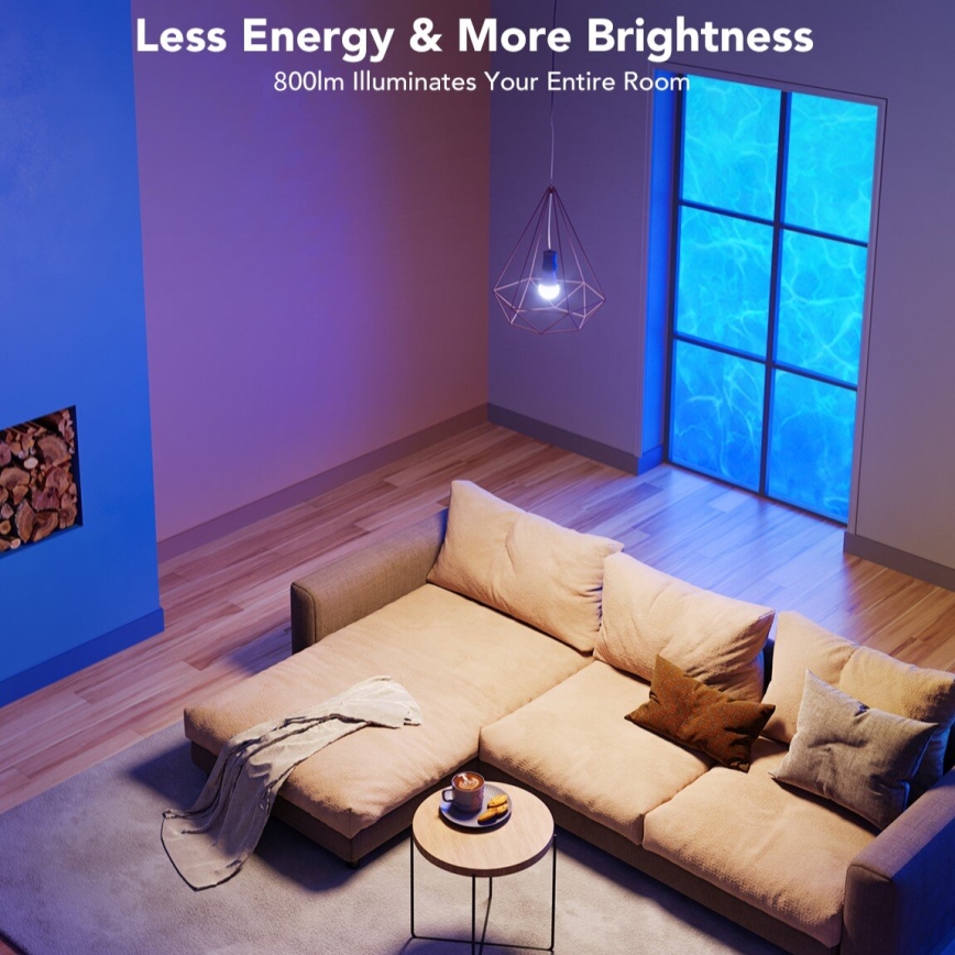 Govee - LED RGBWW Lâmpada regulável inteligente MATTER E27/9W/230V 2700-6500K Wi-Fi