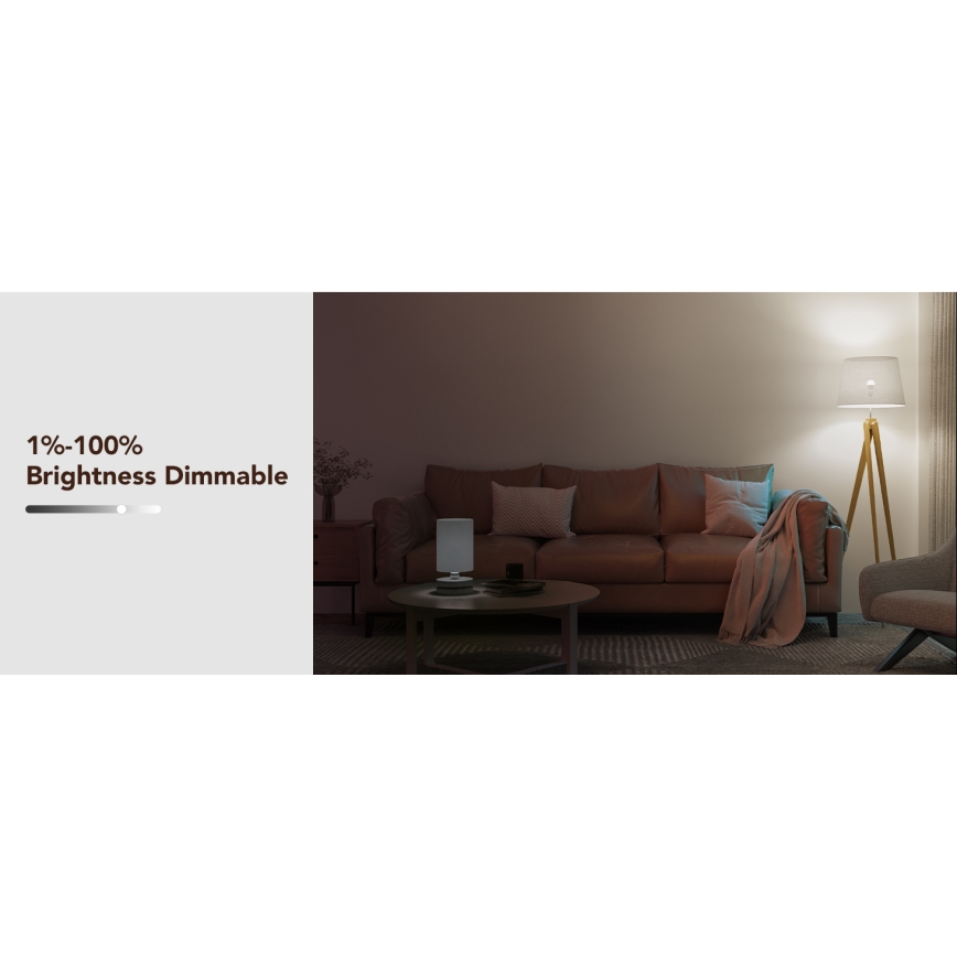 Govee - LED RGBWW Lâmpada regulável inteligente MATTER E27/9W/230V 2700-6500K Wi-Fi