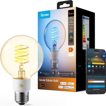Govee - Lâmpada LED RGBWW regulável Smart MATTER G80 E27/5W/230V 2700-6500K Wi-Fi